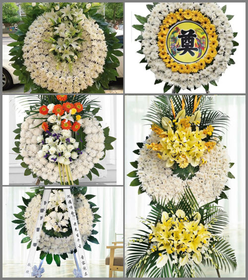 湖北黄冈市浠水县团陂镇花埠山村花圈速递